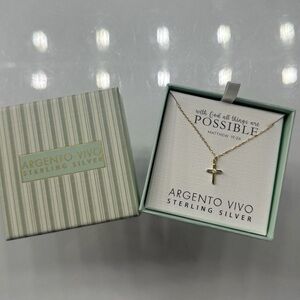 Sterling silver cross necklace